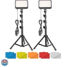 LED Video Light Kit, 2Pcs Dimmable Continuous Portable Photography Lighting w...