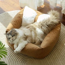 Cute Pet Bed for Cats  Small Dogs, Warm Washable Cat Bed
