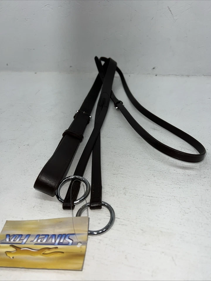 New Silver Fox Brown Leather Run Flat Standing Martingale #20-1516-0-0 BB-42 - Image 2 of 4