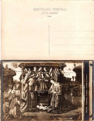 Perugia Umbria Italy Postcard Presepio Pinacoteca Fiorenzo di Lorenzo Unposted