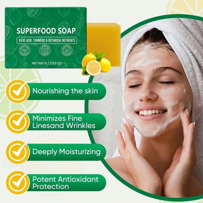 Stem And Soul Superfood Soap, Upgraded Stem & Soul Turmeric Lemon SoapBar