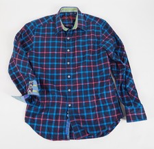 Robert Graham X Button Up Shirt Mens Large Flip Cuff Long Sleeve