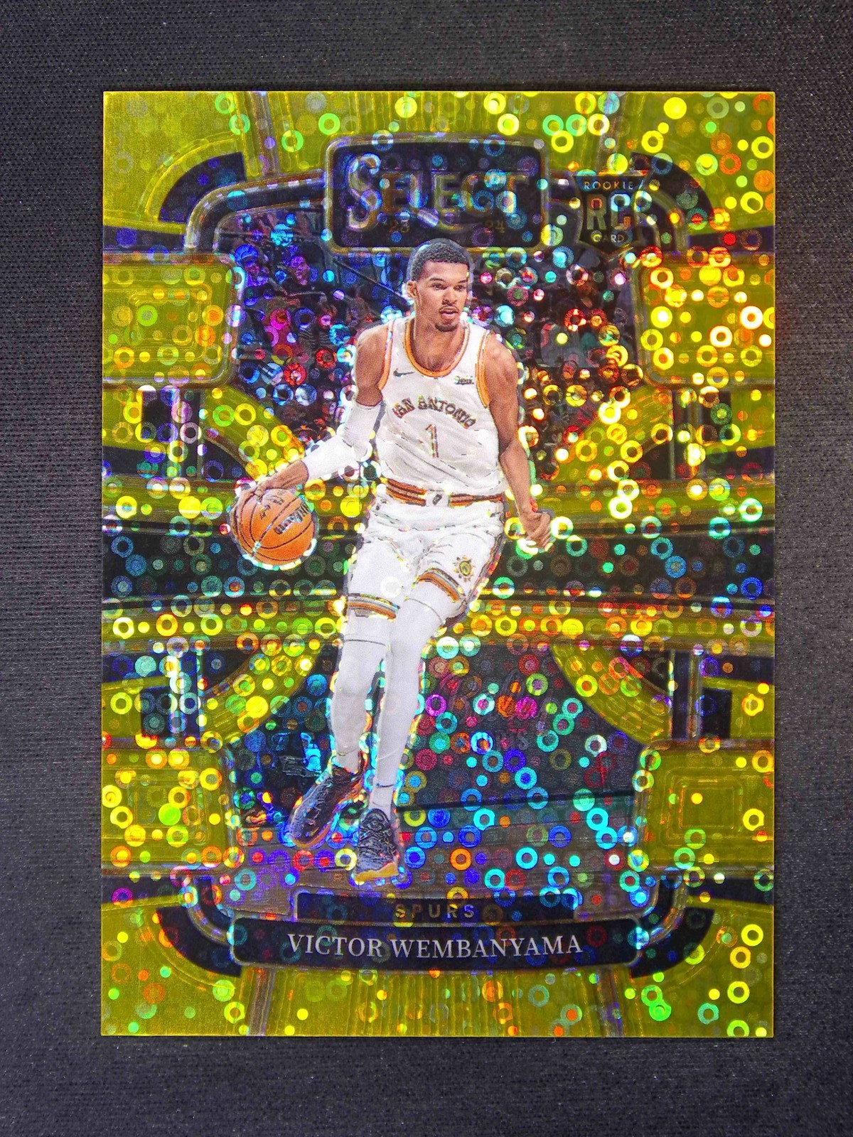 10/10≈1/1 2023-24 Panini Select Victor Wembanyama #87 RC Concourse Gold Disco