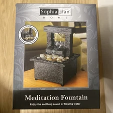 Sophia Elan Home Meditation Fountain Table Waterfall New In Box