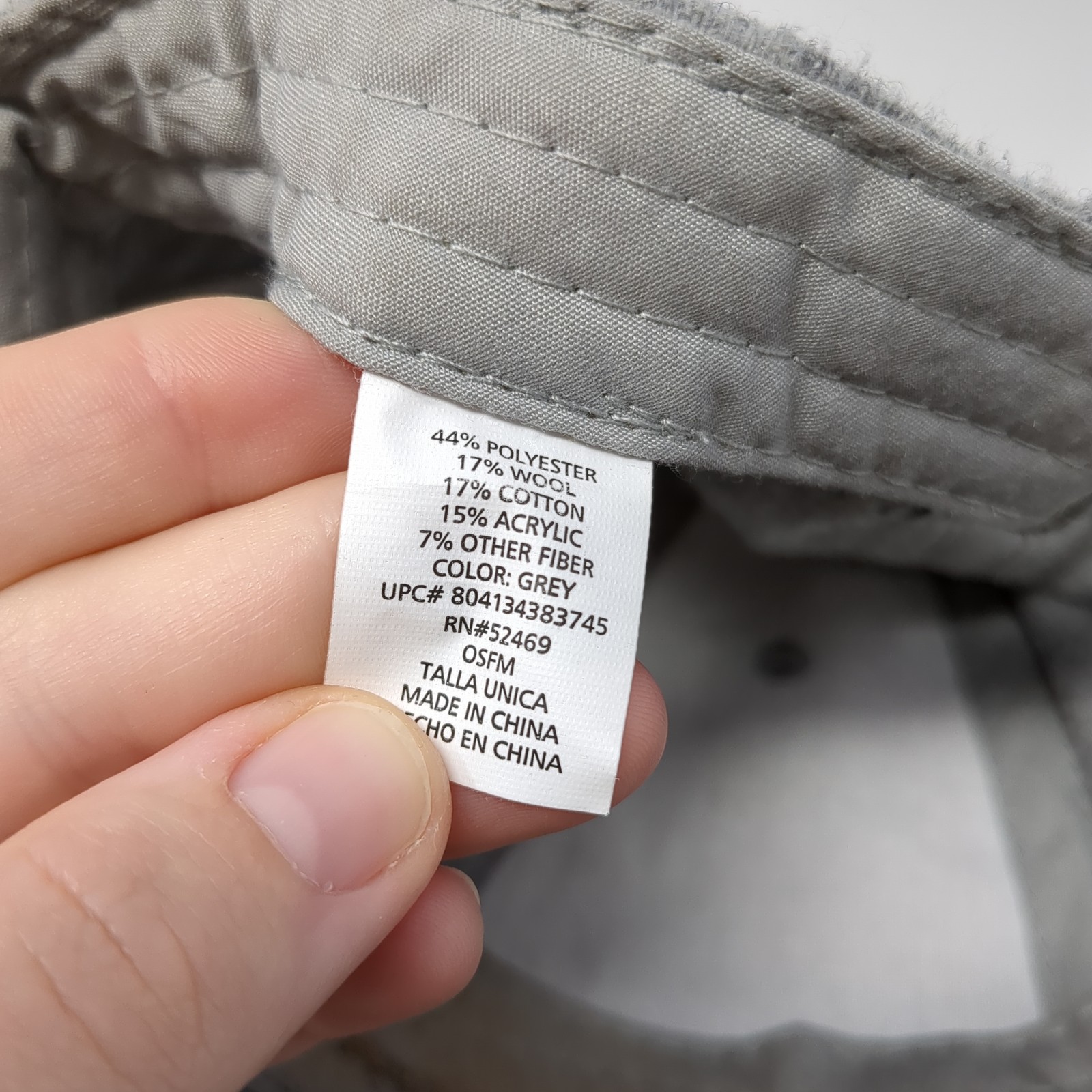 Unbranded Slideback Hat Solid Heather Gray One Si… - image 9