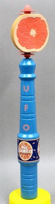 Beer Tap Handle UFO BEER COMPANY 16'' Wooden BIG SQUEEZE SHANDY Orange Slice