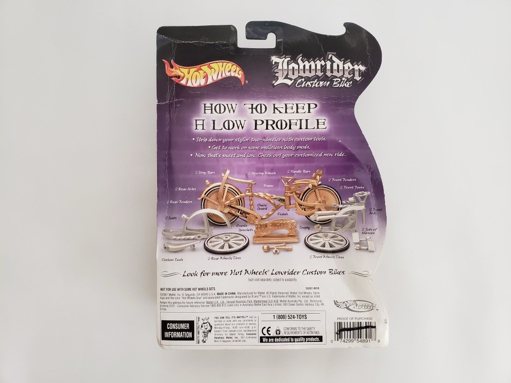希少　Hot Wheels　LOWRIDER　Custom Bike　ローチャリ RARE Hot Wheels Lowrider Custom Bike Bicycle 55267 for sale