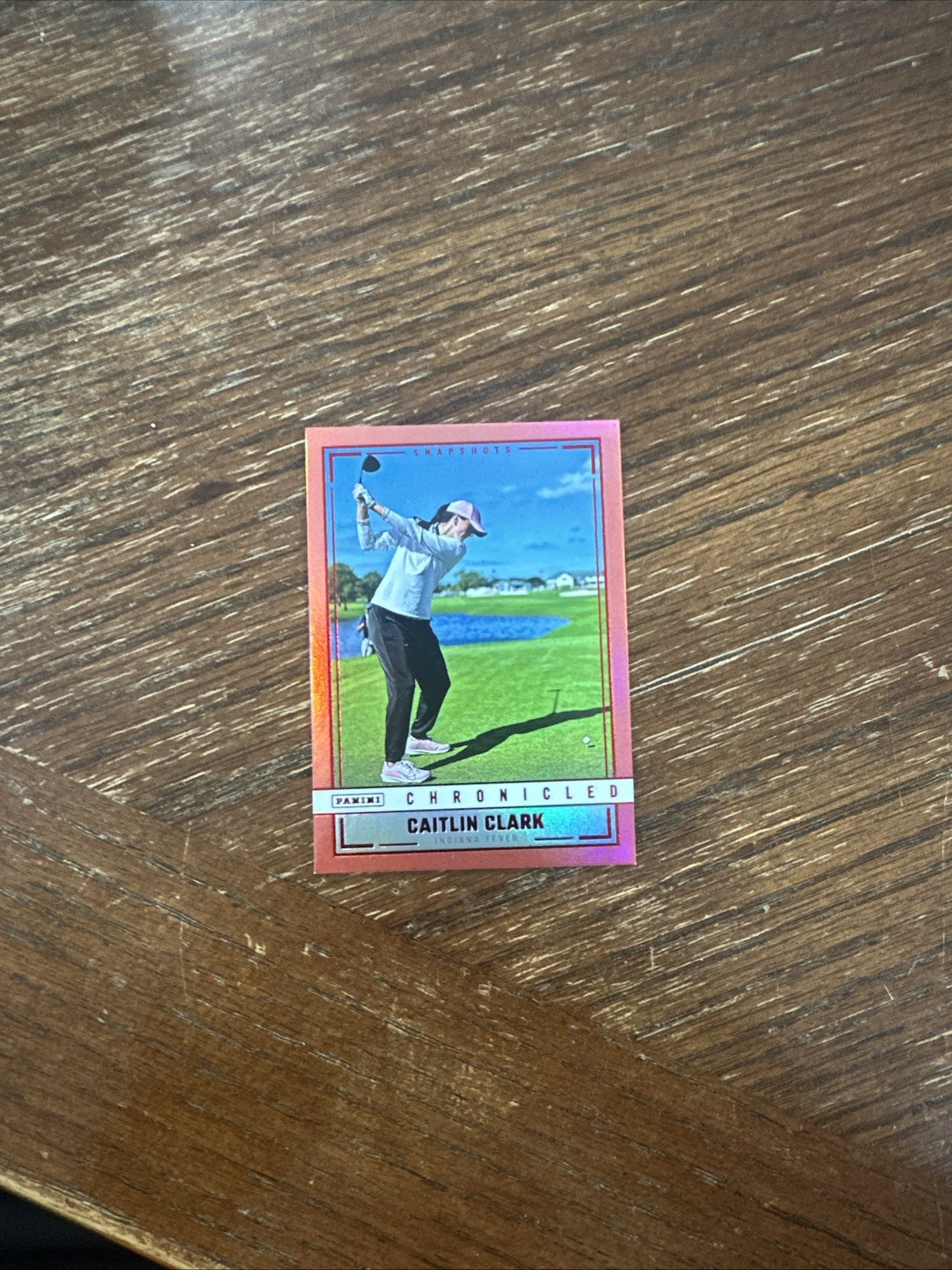 2025 Panini Caitlin Clark Chronicled #95 Snapshots RED HOLO  Golfing 