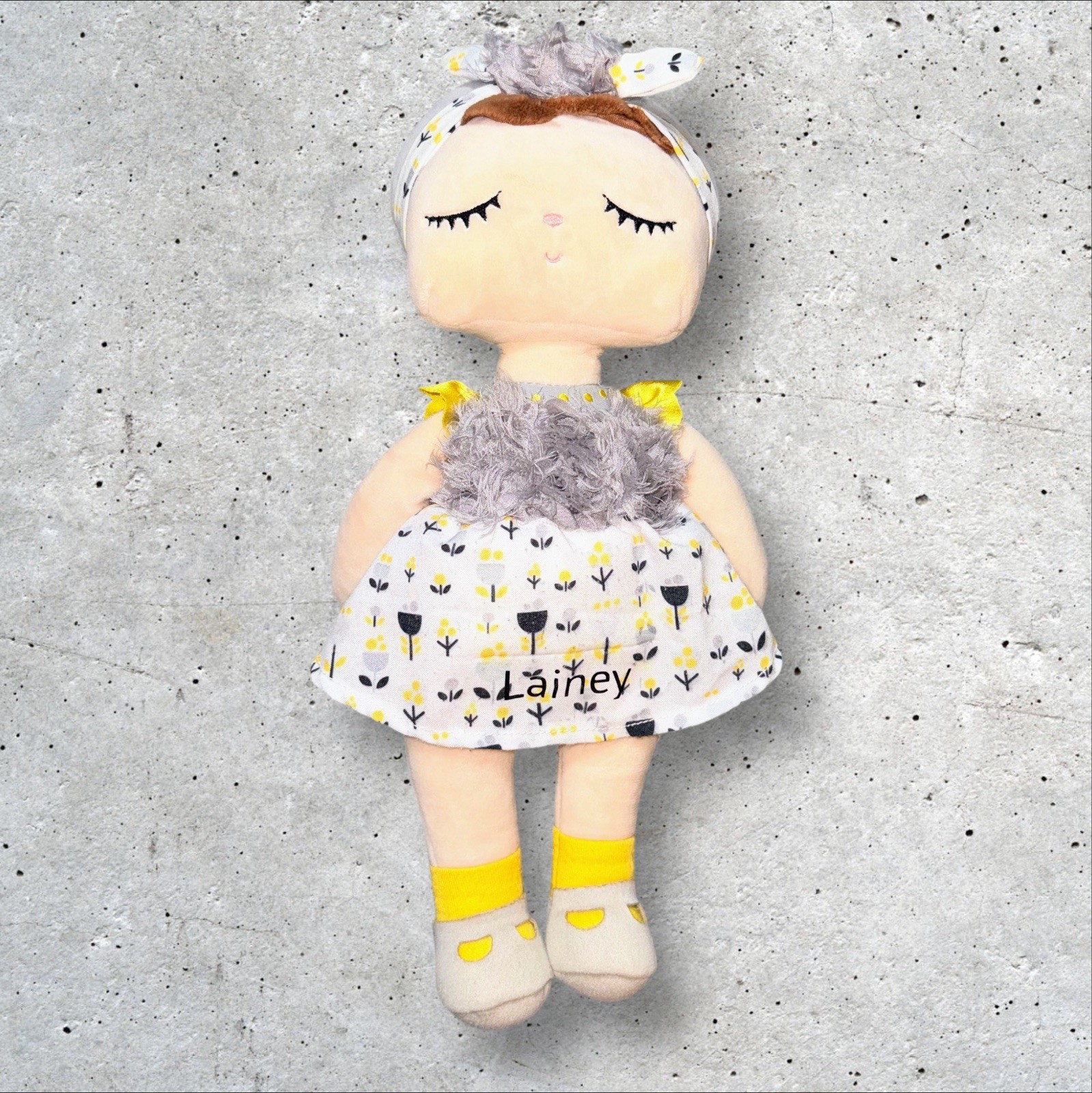 MeToo Girl Rag Doll 14&rdquo; Floral Summer Dress Customized w/ Name Laney Plush *READ