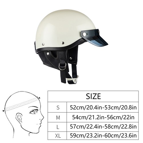 Half Shell Motorcycle Helmets For Man Women Half Face Ventilation Helmet - Picture 2 of 14