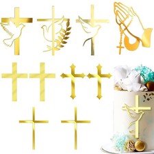 10 Stück Tortendeko Kommunion, Tortendeko Taufe, Erstkommunion Deko, Erstkomm...