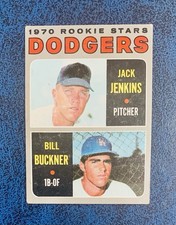 DODGERS ROOKIE STARS 1970 Topps Baseball JACK JENKINS / BILL BUCNER RC #286