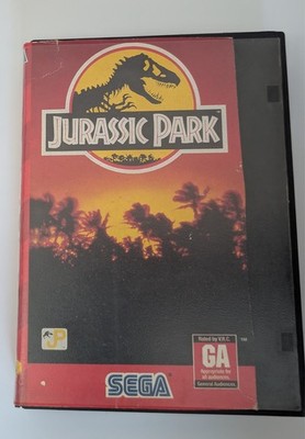 Jurassic Park (Sega Genesis, 1993) Game manual. Original Cut Box Artwork Include