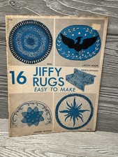 16 Jiffy Rugs To Make Booklet Vintage 1960s Rag Latch Hook  More