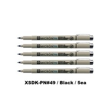 SAKURA Pigma Micron PN Black Pen Set of 5 Plastic Nib 0.5mm Archival Ink Japan