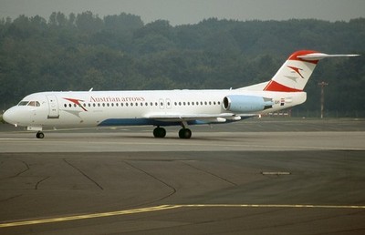 MO706   Aircraftslide/Dia   Austrian Arrows   Fokker 100   OE-LVI