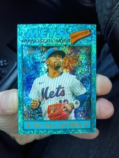 2026 Topps Heritage Francisco Lindor #146 Aqua Sparkle - New York Mets