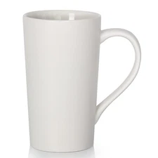 20 oz Extra Large Coffee Mug, M007 Plain Tall Big Ceramic Latte Milk Tea Cup ...