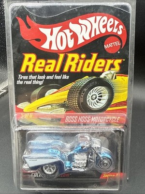 2007 Hot Wheels REAL RIDERS BOSS HOSS MOTORCYCLE blue 03442/06500