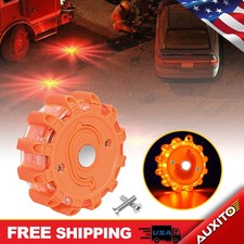 LED Magnetic Light Round Car Strobe Beacon Hazard Warning Lamp SOS USA