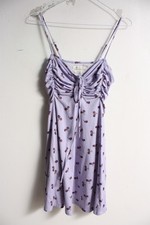 Urban Outfitters Floral Patterned Slip Dress Lilac - Size Small S (G12)