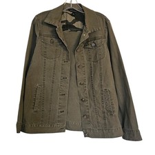 Rock Republic Denim Trucker Jacket woman's medium Camo Lining