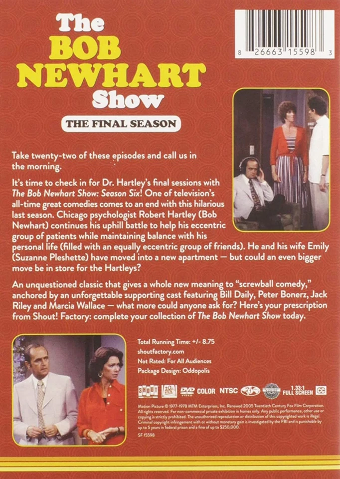 The Bob Newhart Show: The Final Season (DVD) Bob Newhart (Importación USA) - Imagen 3 de 4