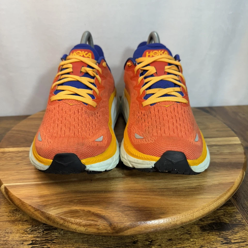 Женские кроссовки Hoka One One Clifton 8 размер 7,5 оранжевые фиолетовые беговые 1119394 FBLN - Изображение 2 из 4