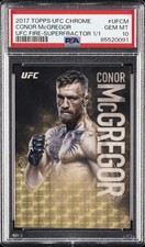 2017 TOPPS UFC CHROME UFC FIRE SUPERFRACTOR 1/1 #UFCM CONOR MCGREGOR 1/1 PSA 10