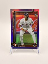 2025 Topps Update Series #US45 Cam Smith RC Rookie Debut Purple Foil Astros /250