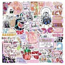 210 PCS Book Stickers, Funny Non-Repeating Read Decales for Water Colorful