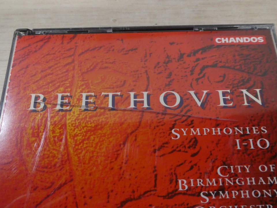 Beethoven Symphonies Numbers 1-10 CD 1996 5 Disc Set Chandos Cracks in the Case Foto 2 de 4