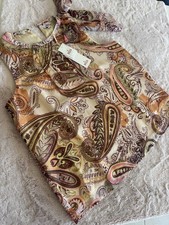 Vestido sin mangas con estampado paisley