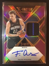 2023-24 Select Franz Wagner X Factor Signatures Jersey Purple Prizm Auto 90/99