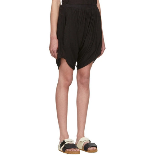 Rick Owens, Rick Owens DRKSHDW SS19 Womens Black Jersey Pod Drop Crotch Shorts Size M