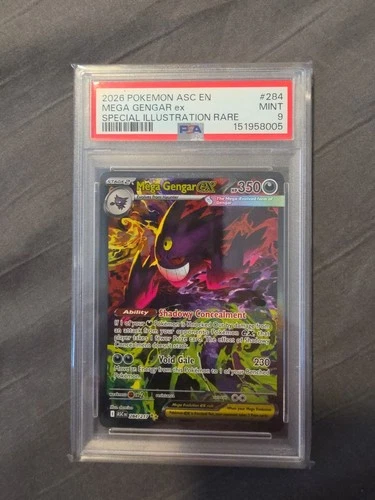 Mega Gengar ex 284/217 Me: Ascended Heroes SIR PSA 9