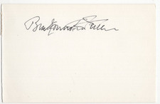 Buckminster Fuller Signed Album Page / Autographed British Architect