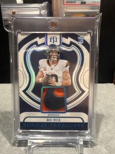 2024 Panini National Treasures Bo Nix 1 of 1 Sunday Treasures Nike Patch 1/1