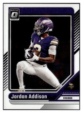 Jordan Addison 2024 Donruss Optic #129 Minnesota Vikings Chrome Card *307