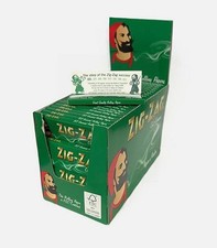 Zig Zag Green Standard Rolling Papers Regular 50 - 100 Booklets -  Cut Corners
