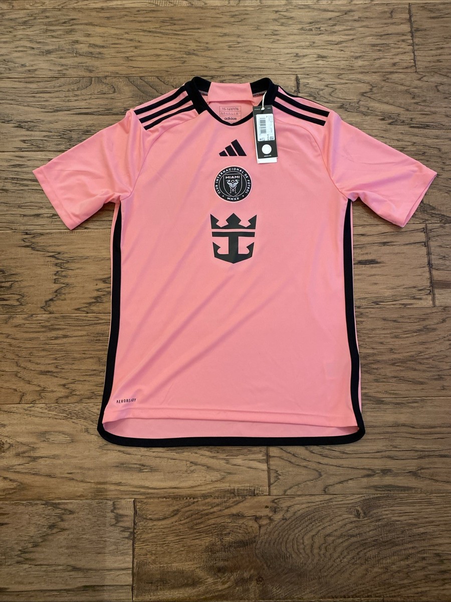 Adidas Youth Size 15-16Y/176 Inter Miami CF Messi Black Pink Away