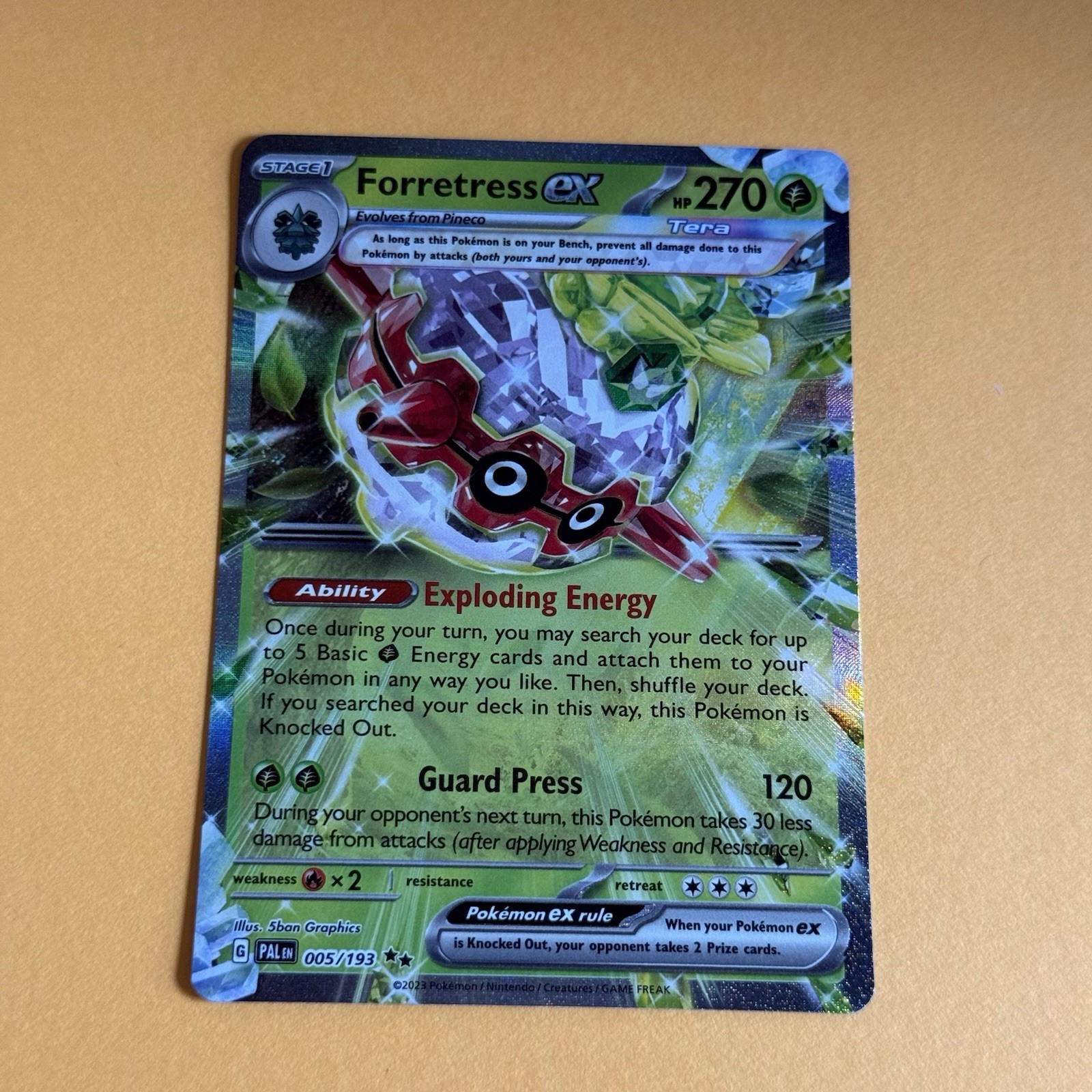 Forretress ex 2/91 2024 Paldean Fates Pokemon Card Ultra Rare Holo - Nm