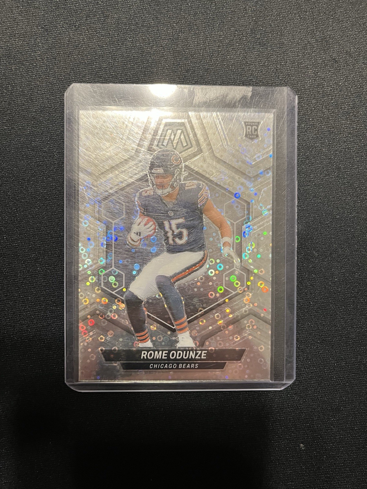 2024 Mosaic Rome Odunze No Huddle Silver Disco Prizm RC #309 Bears