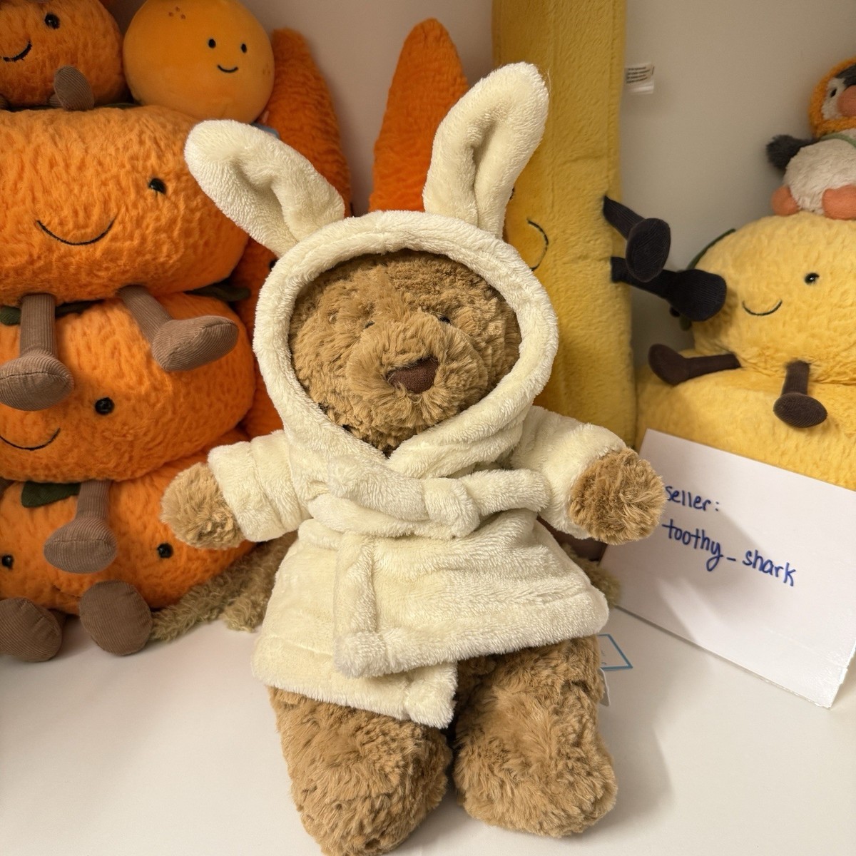 Jellycat Bathrobe Bartholomew Bear Bart BNWT Teddy Medium 100