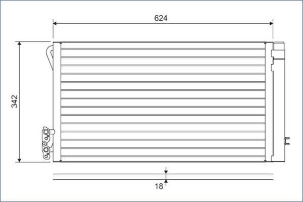 Kondensator Klimaanlage Valeo 814012 FüR BMW E90 E87 E92 E91 E81 X1 Z4 Aluminium-image