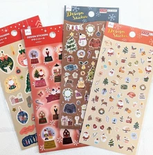 Christmas Seal Daiso Snow Dome Ornament Small 4 Pieces FF120S