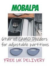 6 Pair -- Mobalpa Kitchen Drawer Dividers for Drawer Insert (ref-CAMO) - RAL7040