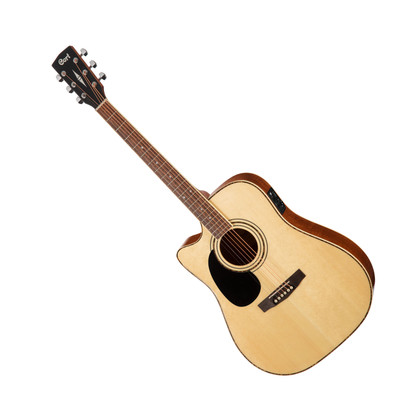 Cort AD880CE Linkshänder Elektroakustische Gitarre, Natur Satin