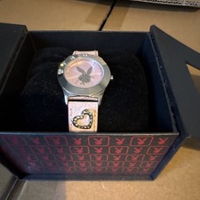 Playboy Watch, Pink Strap, New, In Box