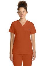 Healing Hands Women's Scrub Tuck-in V-Neck Top HH755 WASU Warm Sunrise Free Ship